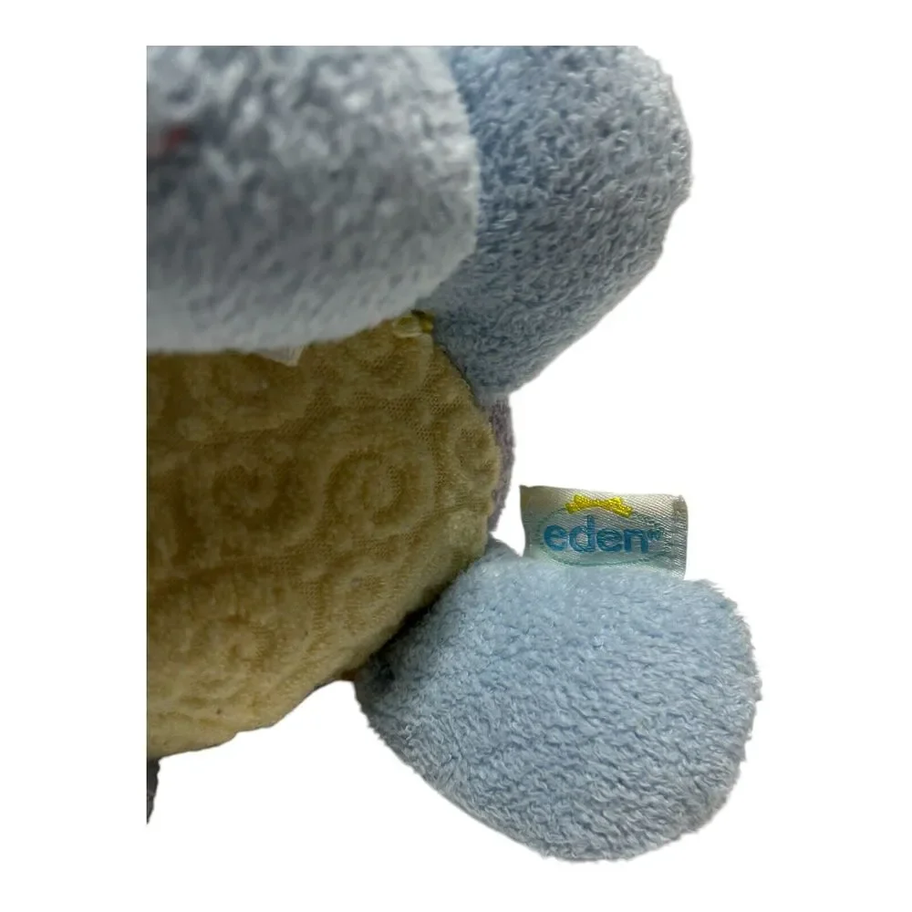 Eden Scented Sherbets Blue Turtle Plush Rattle Stuffed Animal Yellow Purple